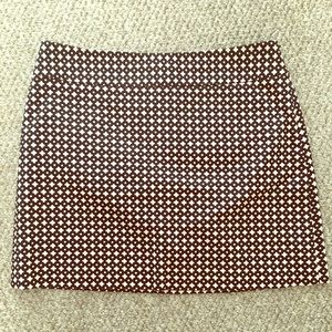 J Crew black and white mini skirt